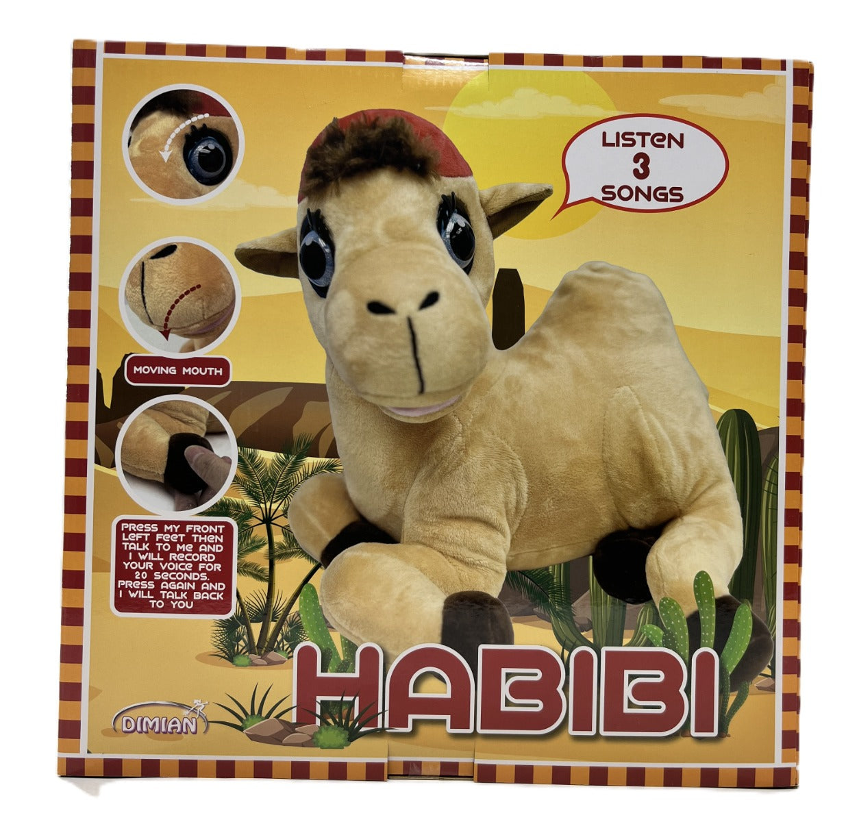 Dimian Doll - Bambolina Talking Plush Camel Arabic Version-Habibi