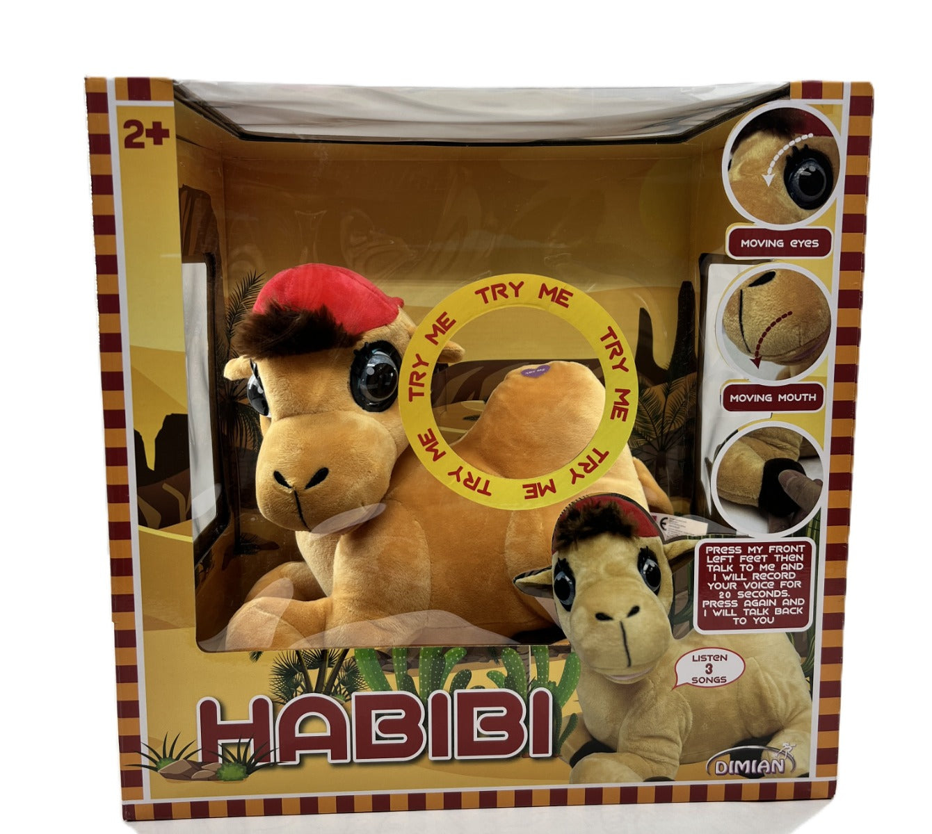 Dimian Doll - Bambolina Talking Plush Camel Arabic Version-Habibi