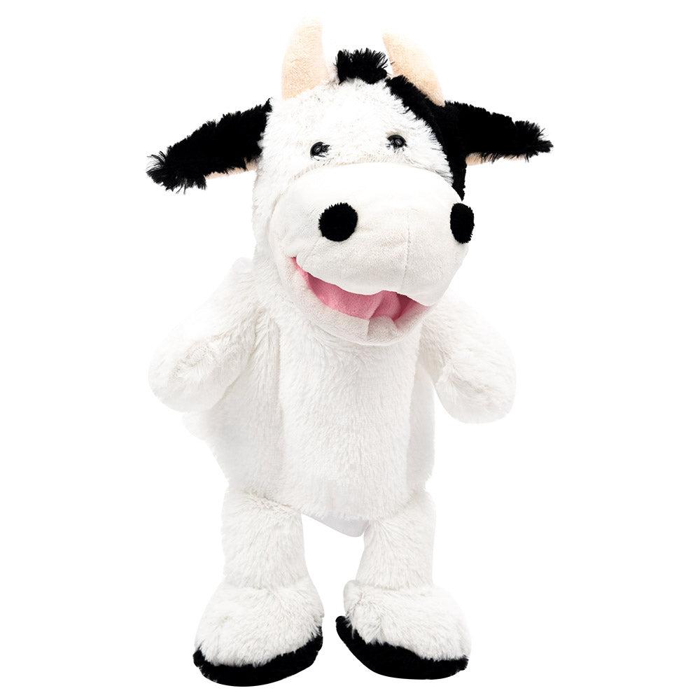 Pugs At Play - Cow Talking Hand Puppet, White