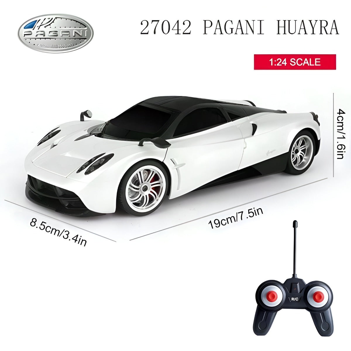 Wemzy - Rc Car Huayra Remote-White