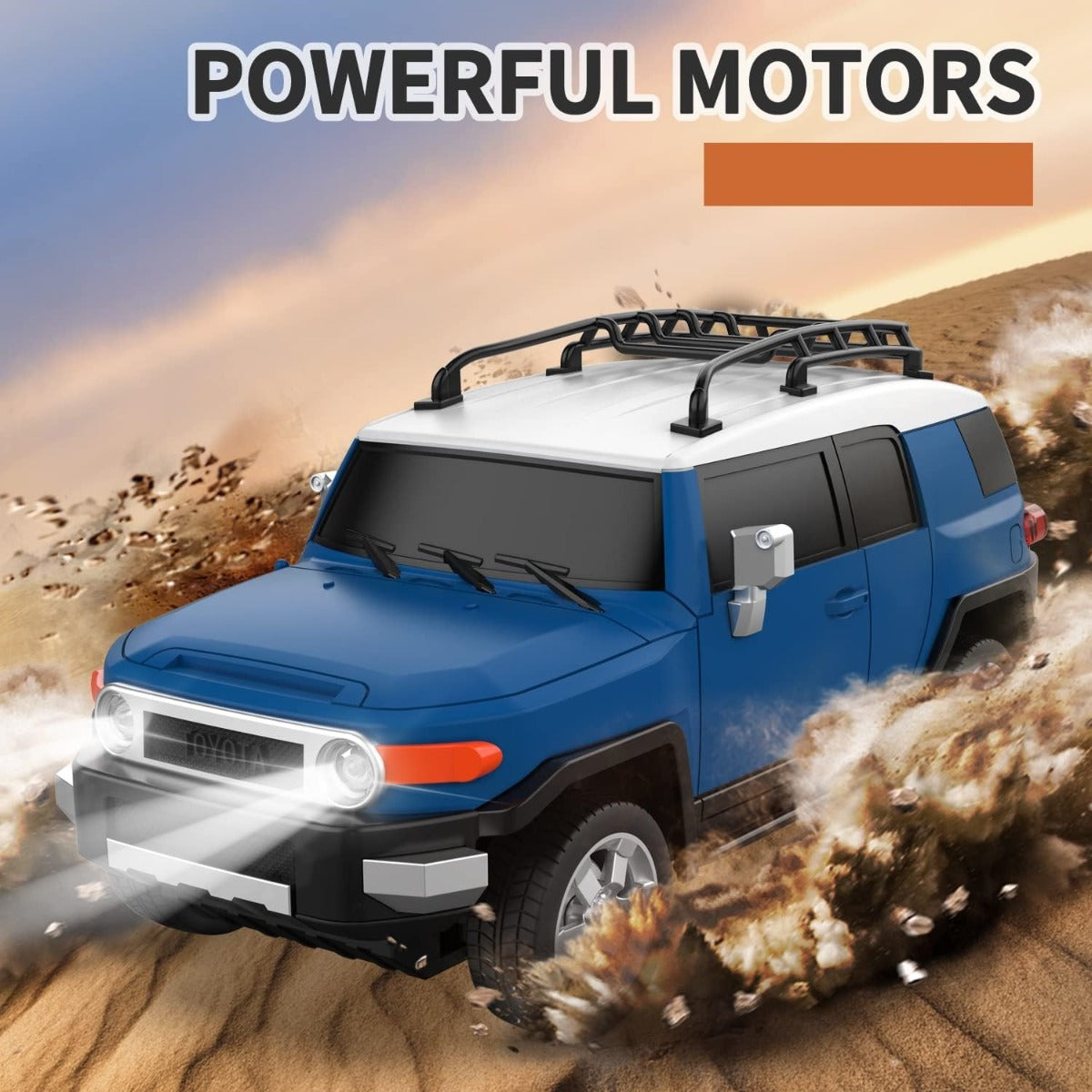 Wemzy - Rc Car Toyota Fj Cruiser 2007 Motion Steering- Blue