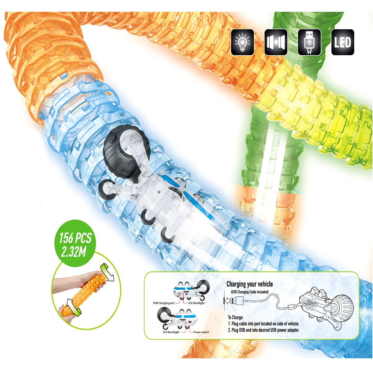 Car Race Track Set - 156 Piece