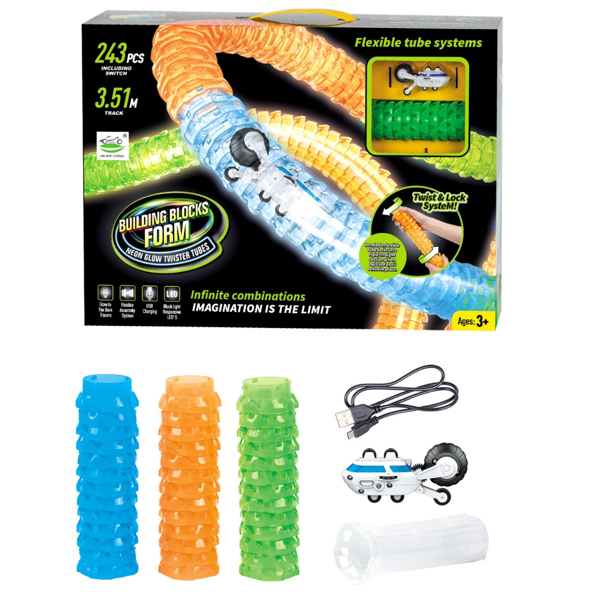 Car Race Track Set - 243 Piece