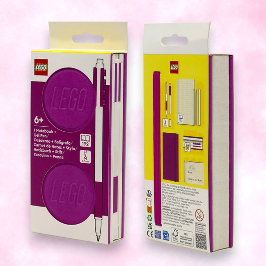 Lego IQ Locking Notebook w/ Gel Pen Red 1x2 (Violet)